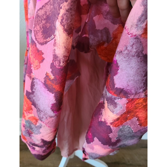 Anthropologie Vibrant Pink and Purple Midi Dress - Picture 9 of 14